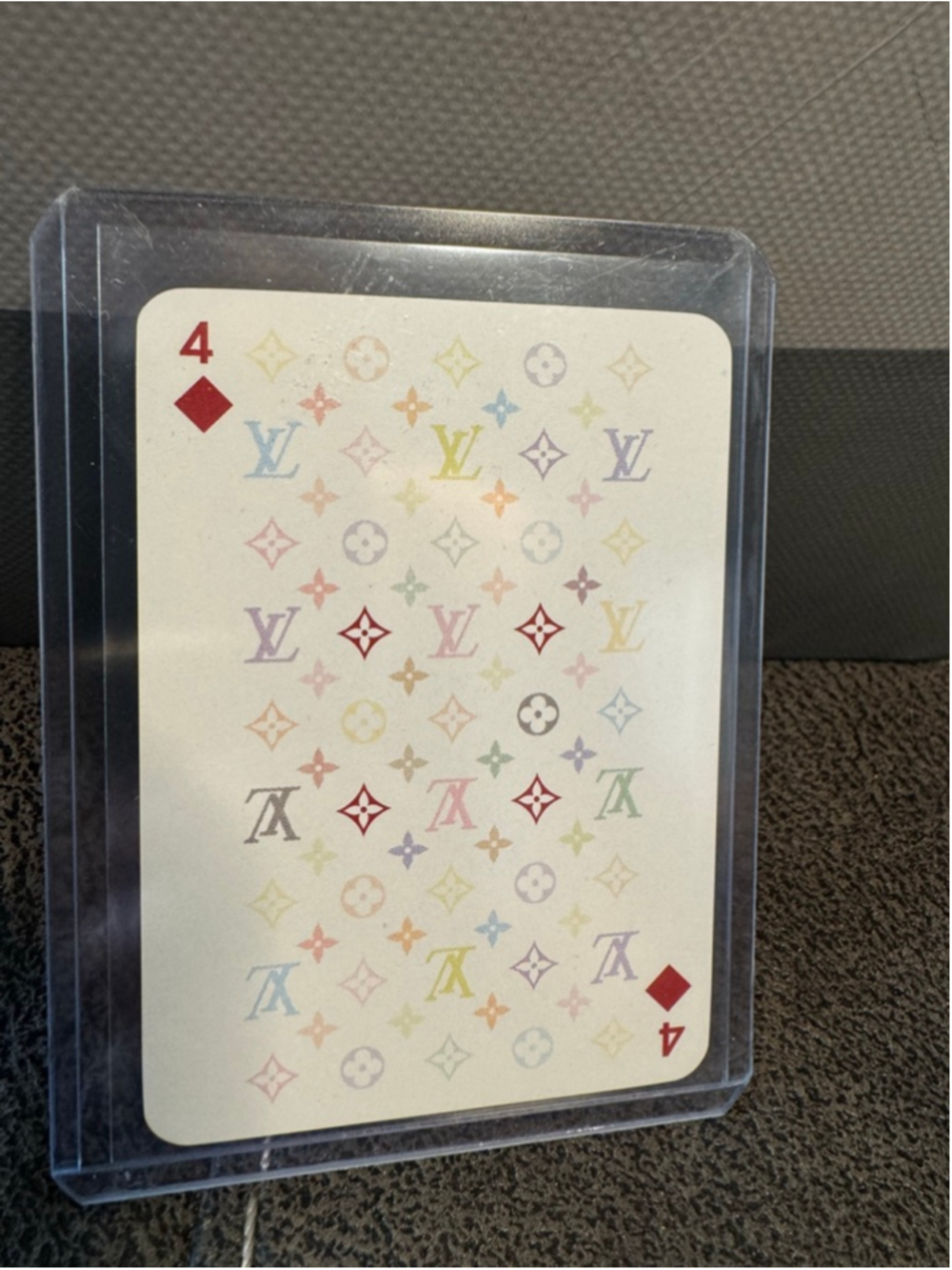 Rare Louis Vuitton Takashi Murakami Playing Card 4 of Diamonds